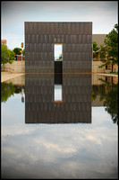 Reflecting Pool and eastern portal of the Gates of Time.